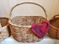 Large Vintage Basket, Blanket Storage