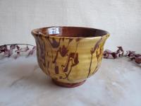 Redware 5 in Bowl with Marbled Decoration