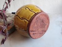 Redware Soap/Lotion Dispenser (a) Sgraffito Decorated