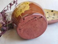 Redware Soap/Lotion Dispenser with Spangles & Daubs Decoration (c)