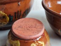 Redware Bowl Set (3) with Spangles and Daubs Motif