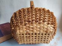 Basket, Penobscot style porcupine or curlicue basket