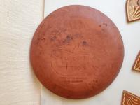 Redware 9 in. Plate with "Spangles and Daubs" Motif (a)