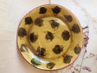 Redware Large Platter with Black Accents