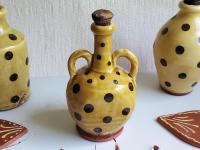 Redware Bottle with Handles and Lead-Free Glaze