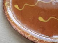 Redware Oval Platter - "Wave" Motif