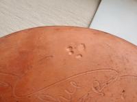 Redware Oval Platter - "Wave" Motif