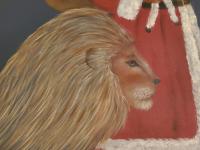 Original Painting on Canvas of Santa, Lion & Lamb by Gladys Desmond