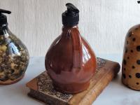 Redware Soap or Lotion Dispenser Jug with Lead-Free Glaze