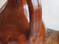 Redware Soap or Lotion Dispenser Jug with Lead-Free Glaze