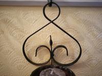 Redware Fluted Rim Bowl, Vintage Candle Holder and Primitive Candle