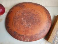 Redware Oval Platter with Black Pattern