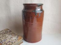 Redware 9 inch Rolled Rim Canning Jar