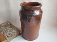 Redware 9 inch Rolled Rim Canning Jar