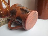 Large Redware 16 oz. Mug with Black Dapples