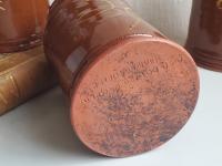 Redware 12 oz. Mug with "Feather" Slipware Motif