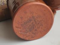 Redware 16 oz. Mug with "Feather" Slipware Motif