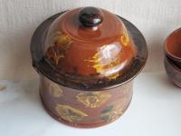 Redware Covered Serving Dish