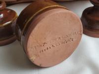 Large Redware Inkwell with Slip Decoration