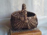 Small Melon Basket or Egg Basket, Hand Woven