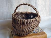 Small Melon Basket or Egg Basket, Hand Woven
