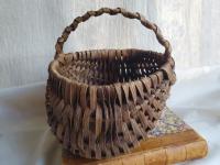 Small Melon Basket or Egg Basket, Hand Woven