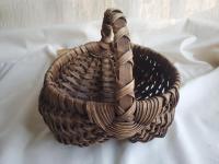 Small Melon Basket or Egg Basket, Hand Woven