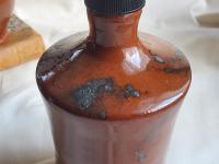 Redware Soap/Lotion Dispenser Bottle with Spangles