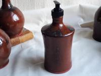 Redware Soap/Lotion Dispenser Bottle with Spangles