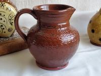 Redware Pitcher with Incised Decoration