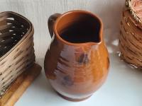 Redware Pitcher with Black Dabbles
