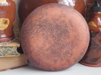 Redware 7 in. Plate with Slip Decoration