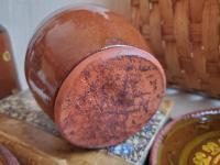 Redware Soap/Lotion Dispenser Bottle with Spangles