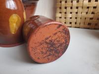 Redware Soap/Lotion Dispenser Bottle with Spangles (B)