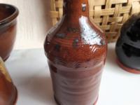 Redware Soap or Lotion Pump Dispenser, Handmade by Rick of Pied Potter Hamelin, Featuring Spangles