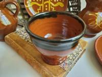 Adorable Redware Footed Bowl for Salt, Nuts, Jewelry & More - Handcrafted by Rick