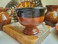 Adorable Redware Footed Bowl for Salt, Nuts, Jewelry & More - Handcrafted by Rick