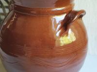 Redware Ovoid 8.75 in Jar with Antique Finish by Pied Potter Hamelin