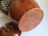 Redware Ovoid 8.75 in Jar with Antique Finish by Pied Potter Hamelin