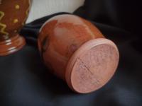 Redware Soap/Lotion Pump Dispenser, Handmade by Pied Potter Hamelin, Featuring Dapples
