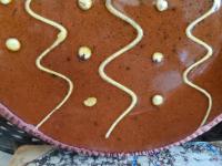 Redware 9 in. Plate, Squiggles and Dots Pattern, Antiqued