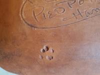 Unique Redware Platter with Liberty Motif, Food Safe, Antiqued