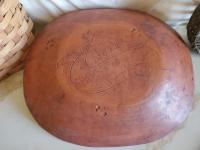 Redware Deep Trencher with One-of-a-Kind Heart Slip Motif