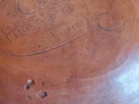 Redware Deep Trencher with One-of-a-Kind Heart Slip Motif