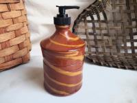 One-of-a-Kind Redware Soap or Lotion Dispenser Bottle