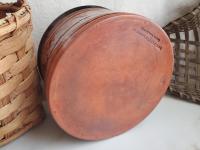 Large Redware Pet Food Bowl with Stainless Steel Insert, Black Splotches