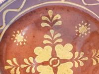 One-of-a-Kind Slip-Decorated Motif Redware Charger