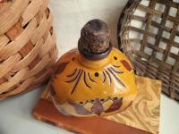 Redware Bottle with Sgraffito Decoration