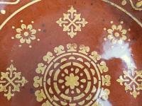 One-of-a-Kind Slip-Decorated Motif Redware Charger
