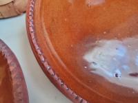 Redware 7 in. Plate, Plain